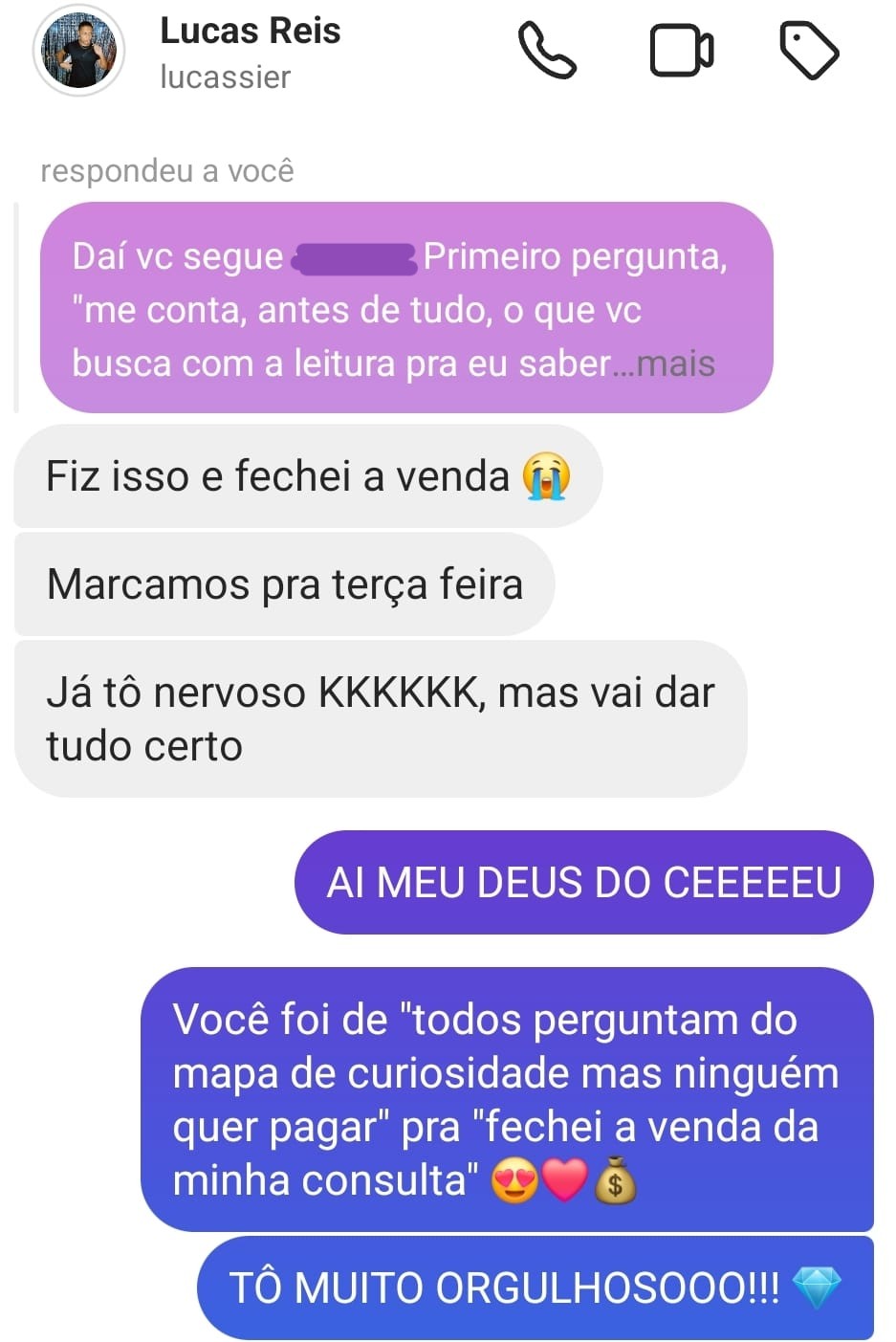 Lucas Reis fechou primeira venda após mentoria